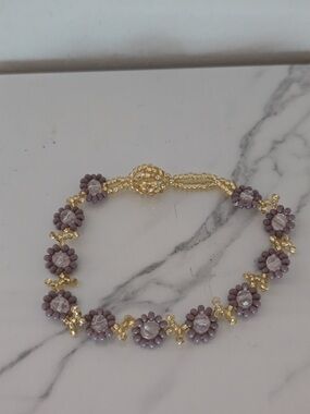 Huichol Beaded Flower Bracelet